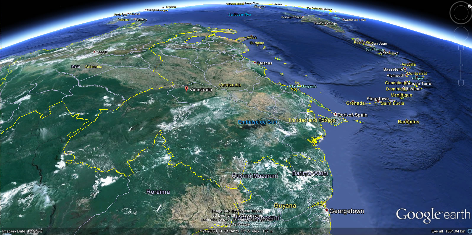 Venezuela yerkure haritasi
